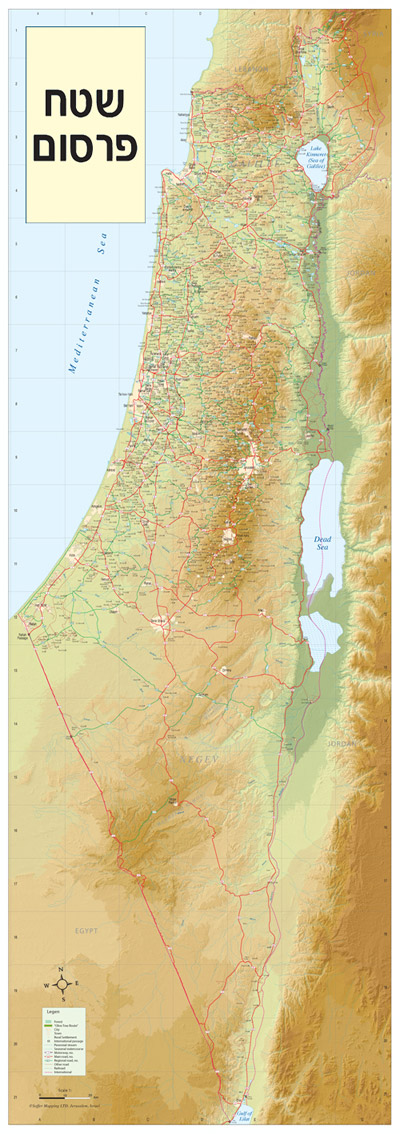 מפה פיזית ישראל